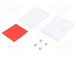 Set of clips; ABS; Colour: white; Kit: 2 holders,4 screws