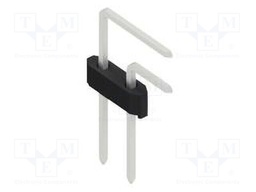 Connector: pin strips; pin header; male; PIN: 2; 1.27mm; THT; 2x1