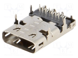 Socket; USB C; THT; angled; USB 3.1