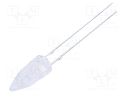 LED; 5mm; blue (ice blue); 2180÷3000mcd; 100°; Front: Rocket; THT