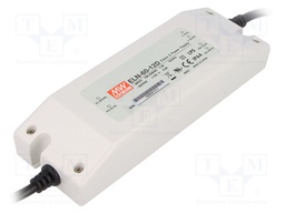 Power supply: switched-mode; LED; 60W; 12VDC; 5A; 90÷264VAC; IP64