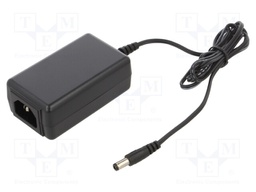 Power supply: switched-mode; 12VDC; 1.25A; Out: 5,5/2,1; 15W; 85%