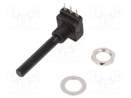 Potentiometer: shaft; single turn; 10kΩ; 200mW; THT; 6mm; plastic