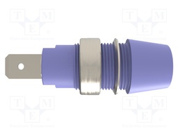 Socket; 4mm banana; 32A; 1kV; violet; nickel plated; screw; 41mm