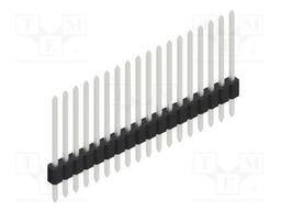 Connector: pin strips; pin header; male; PIN: 18; 1.27mm; THT; 1x18