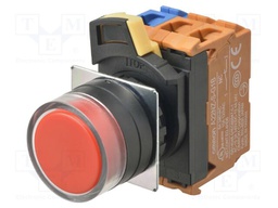 Switch: push-button; 22mm; Stabl.pos: 2; flat; Pos: 2