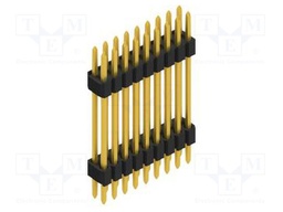 Connector: pin strips; pin header; male; PIN: 18; 1.27mm; THT; 2x9