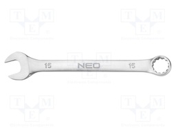 Wrench; combination spanner; 15mm; Chrom-vanadium steel; L: 190mm