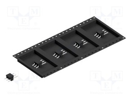 Connector: pin strips; pin header; male; PIN: 3; 2.54mm; SMT; 1x3