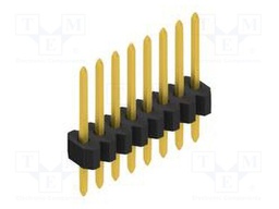 Connector: pin strips; pin header; male; PIN: 8; 1.27mm; THT; 1x8