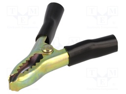 Crocodile clip; 15A; Grip capac: max.25mm; Overall len: 65mm