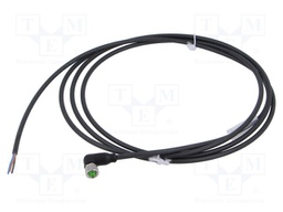 Cable: for sensors/automation; M8; PIN: 3; angled; 2m; plug; 60VDC