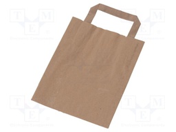 Paper bag; L: 180mm; Width: 85mm; paper; brown; 250pcs.