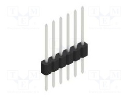 Connector: pin strips; pin header; male; PIN: 6; 1.27mm; THT; 1x6