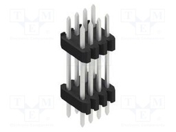 Connector: pin strips; pin header; male; PIN: 8; 1.27mm; THT; 2x4