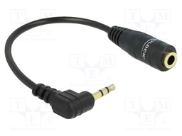 Cable; Jack 2.5mm 3pin angled plug,Jack 3.5mm 3pin socket