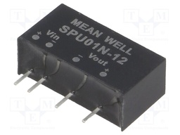 Converter: DC/DC; 1W; Uin: 21.6÷26.4V; 12VDC; Iout: 0÷84mA; SIP6