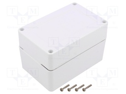 Enclosure: multipurpose; X: 120mm; Y: 80mm; Z: 75mm; ZP; ASA; white