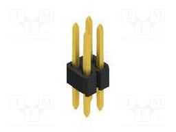 Connector: pin strips; pin header; male; PIN: 4; 1.27mm; THT; 2x2
