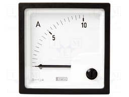 Meter: panel; analogue; 0÷10A; Class: 1,5; IP52; panel; 96x96mm