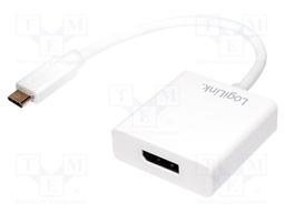 Adapter; USB 3.0; DisplayPort socket,USB C plug; 140mm