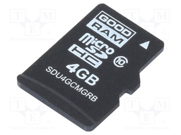 Memory card; industrial; MLC,SD Micro; 4GB; UHS I U1; 0÷70°C