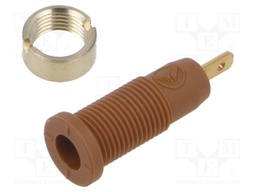 Connector: 2mm banana; socket; 10A; 1kV; 28mm; brown; screw