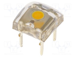 LED Super Flux; white warm; 7.62x7.62mm; 5500÷7500mcd; 140°; 30mA