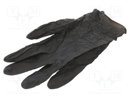 Protective gloves; Size: XL; black; nitryl; 100pcs.
