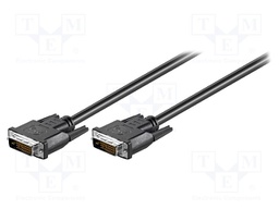 Cable; DVI-D (24+1) plug,both sides; 5m; Colour: black