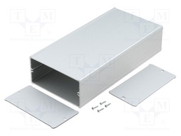 Enclosure: with panel; TUF; X: 105mm; Y: 200mm; Z: 52mm; aluminium