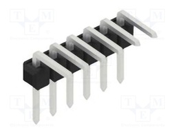 Connector: pin strips; pin header; male; PIN: 6; 2.54mm; THT; 1x6
