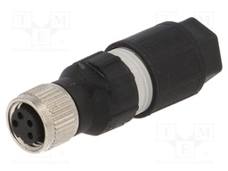 Connector: M8; female; PIN: 4; straight; for cable; plug; 4A; 30V
