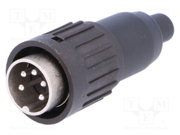 Plug; DIN; male; PIN: 5; Layout: 240°; straight; for cable; soldering