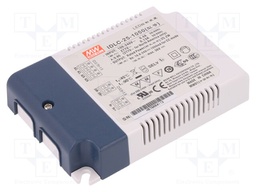 Power supply: switched-mode; LED; 25W; 16.8÷24VDC; 1050mA; IP20