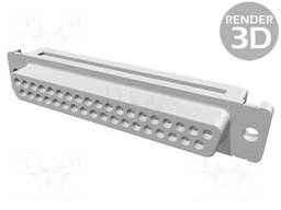 D-Sub; PIN: 37; plug; female; IDC; UNC4-40; Locking: screws; 1.25A