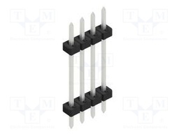 Connector: pin strips; pin header; male; PIN: 4; 2mm; THT; 1x4; 100V