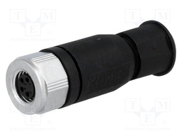 Connector: M8; female; PIN: 4; straight; for cable; plug
