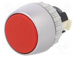Switch: push-button; Stabl.pos: 1; 22mm; red; IP65; Pushbutton: flat