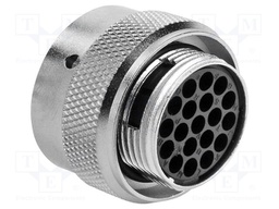 Connector: circular; Series: RT360; plug; female; for cable; PIN: 19
