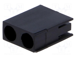 LED housing; 3mm; polyamide; angular; black; UL94V-2; H: 9.65mm