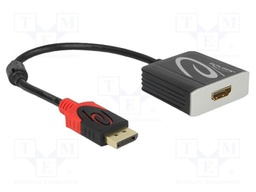 Adapter; DisplayPort plug,HDMI socket; 0.2m; black; black,red