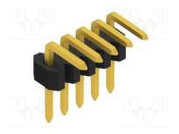 Connector: pin strips; pin header; male; PIN: 5; 1.27mm; THT; 1x5