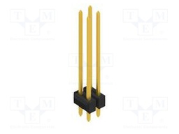 Connector: pin strips; pin header; male; PIN: 4; 2.54mm; THT; 2x2
