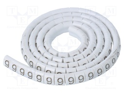 Markers for cables and wires; Label symbol: 9; 1.1÷2.5mm; H: 3mm