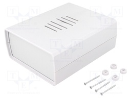 Enclosure: with panel; vented; X: 149mm; Y: 179mm; Z: 70mm; grey