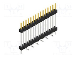 Connector: pin strips; pin header; male; PIN: 15; 2.54mm; SMT; 1x15