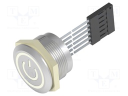 Switch: capacitive; Pos: 2; SPST; 1A/24VDC; IP68; OFF-ON; RGB