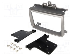 Radio mounting frame; Hyundai; 2 DIN; silver