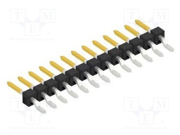 Connector: pin strips; pin header; male; PIN: 13; 2.54mm; SMT; 1x13